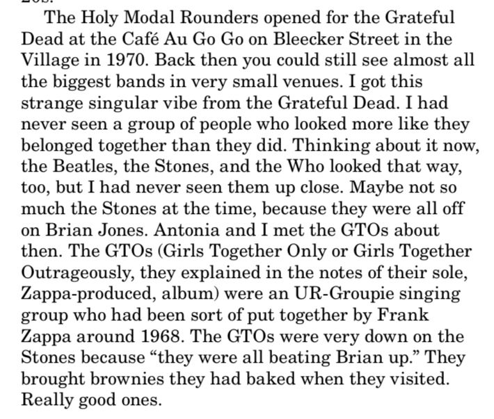 anecdote about the Dead and other bands