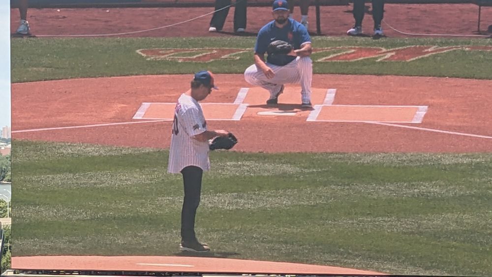 page gets ready to throw