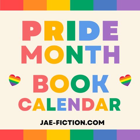Jae's Pride Month Book Calendar Pride Event. Win Bookish Prizes, Giveaways and book discounts.