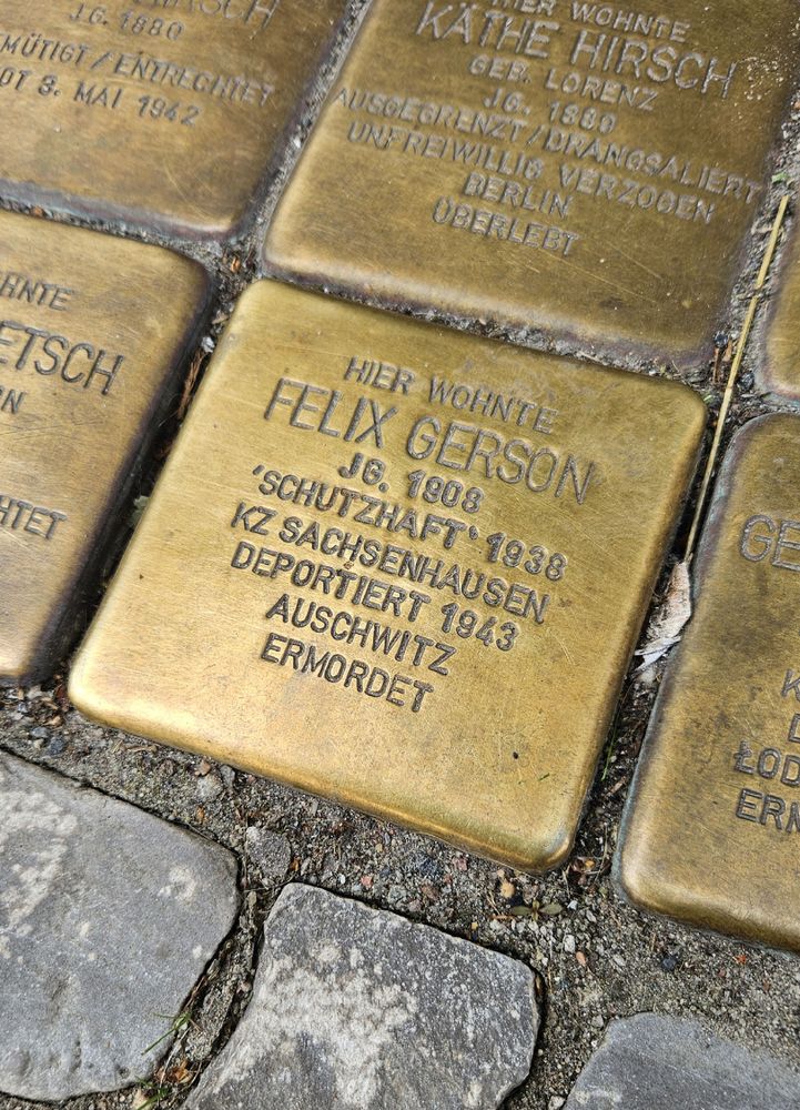 Stolperstein von Felix Gerson. 