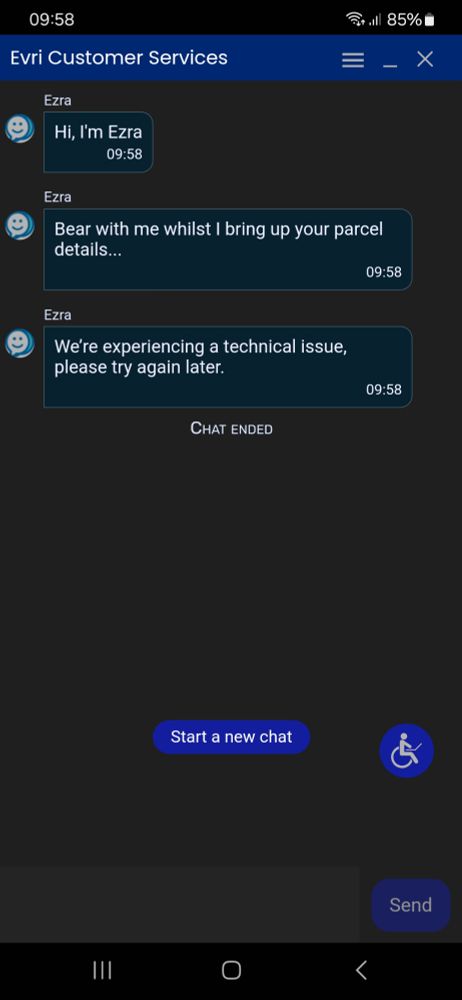 Evri package chat...