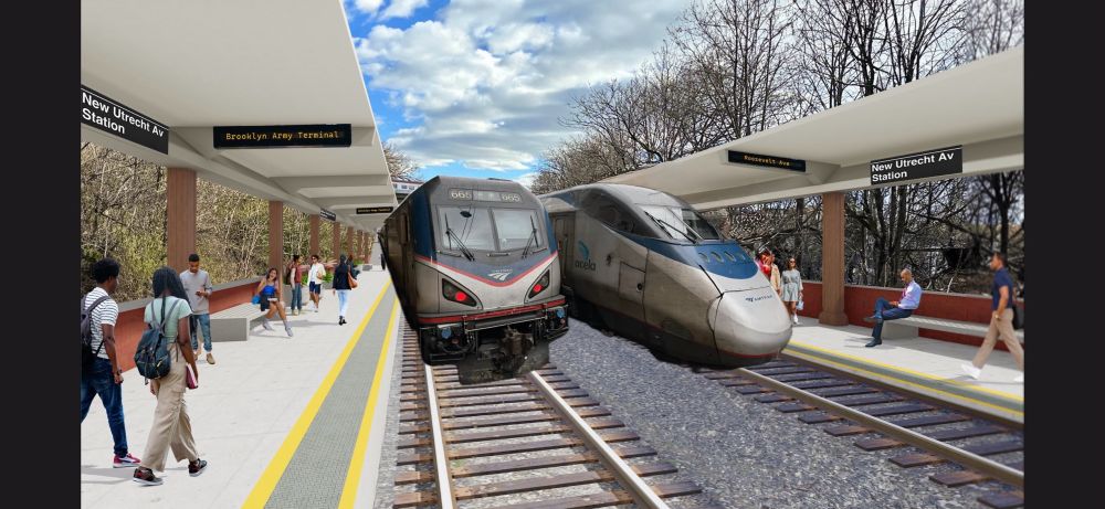 I added a sticker of an Amtrak Acela and city sprinter locomotive overlay on top of the IBX cars