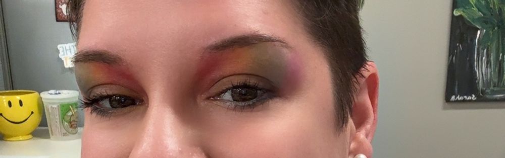 Rainbow eye makeup