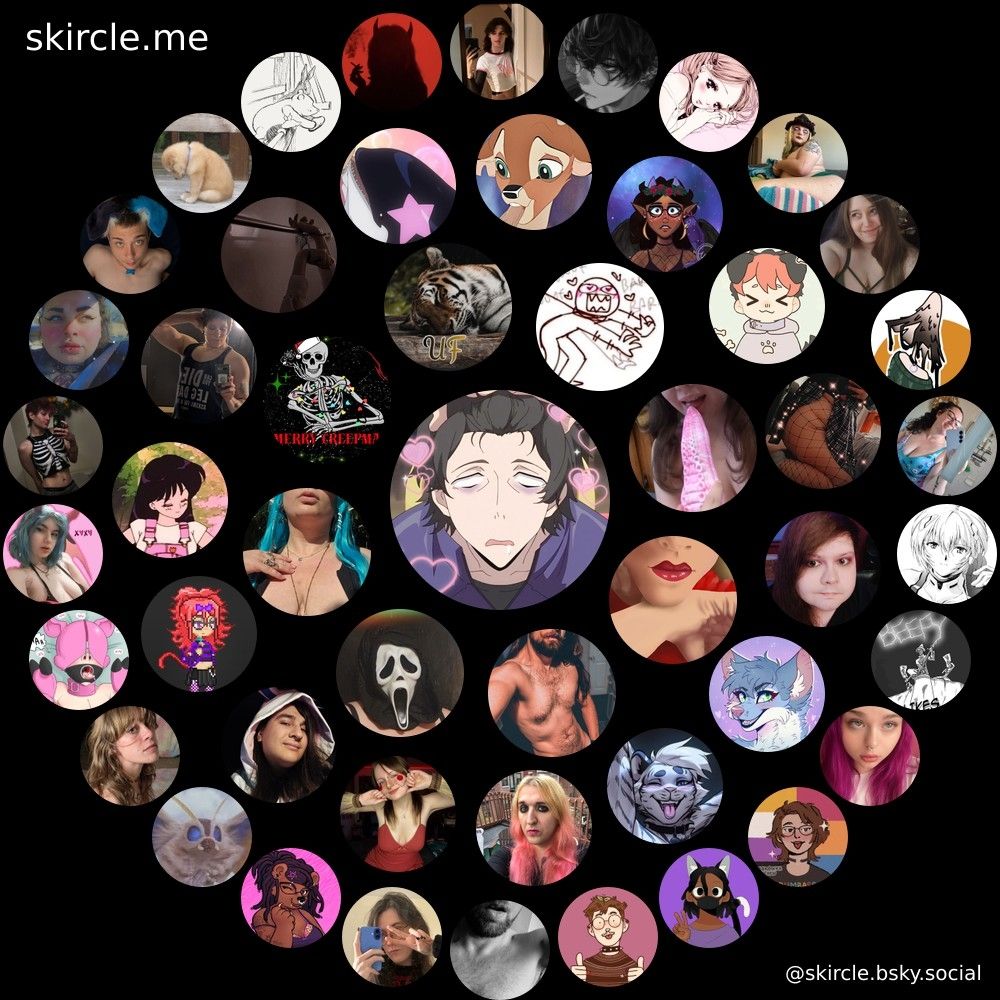 skircle graph showing concentric circles of profile pictures with Ryder's at the center