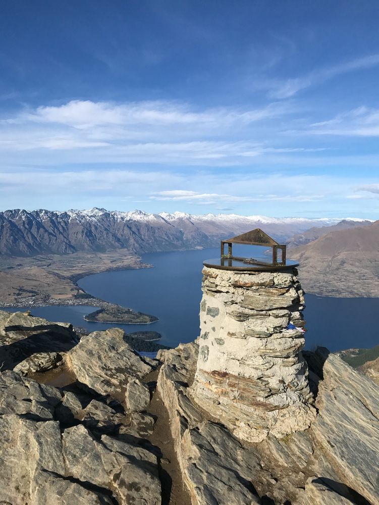 View of queenstown from top of Ben lomond hike