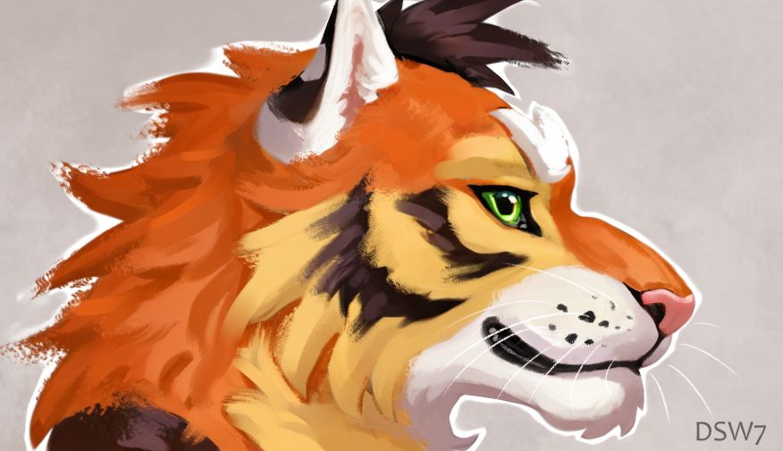 Tiger-wolf, portrait