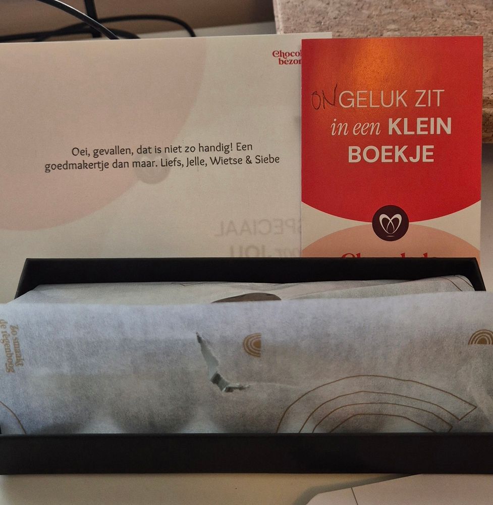 Chocola gekregen van mijn zoons