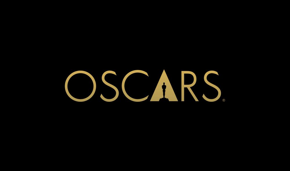 The Oscars logo: the word “Oscar” spelled out in gold letters on a black background, with the award statuette in silhouette inside the letter “A”.    