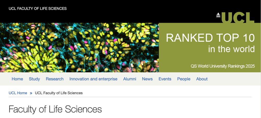 Screenshot of website with microscopy image