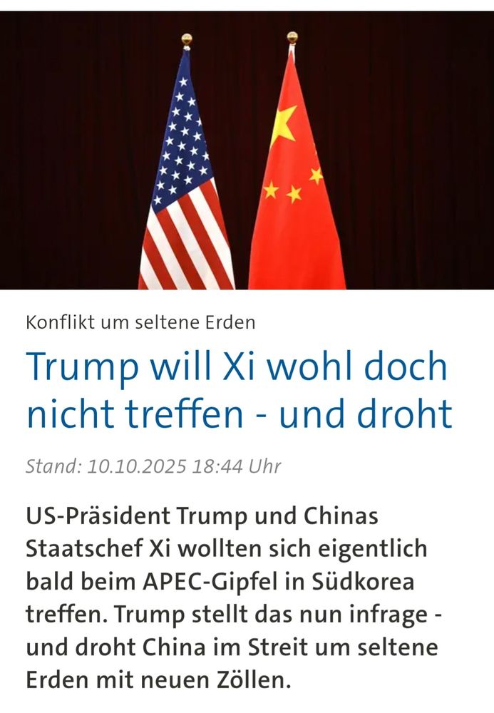 Trump will Xi wohl doch nicht treffen - und droht. 