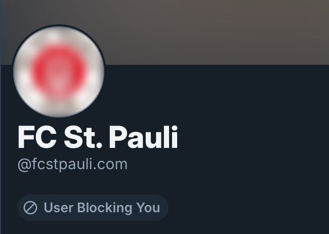 FC St. Pauli
@fcstpauli.com
User Blocking You