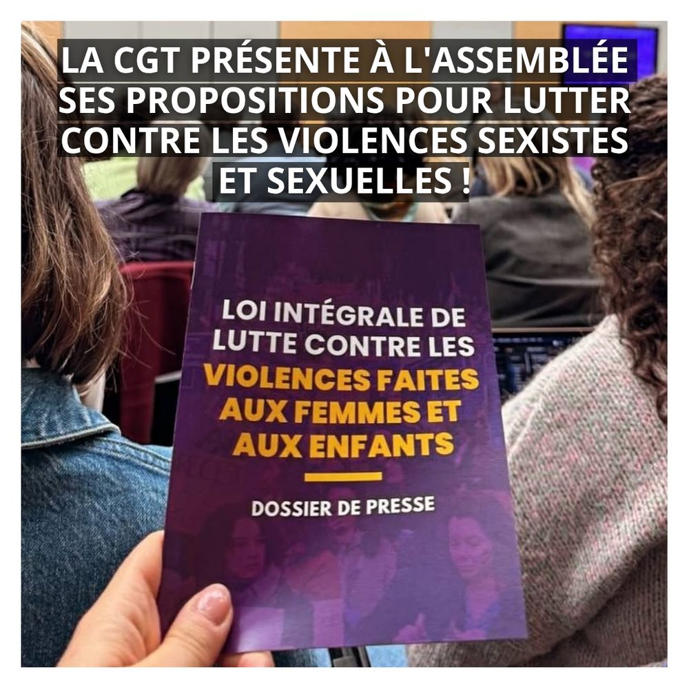 La cgt présente ses propositions a l'assemblée 