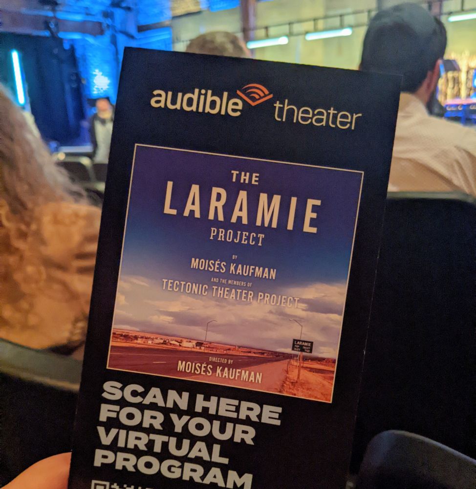 Flyer program for the anniversary reading of the Laramie Project 
