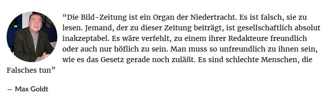A quote from German writer Max Goldt, translation in the post