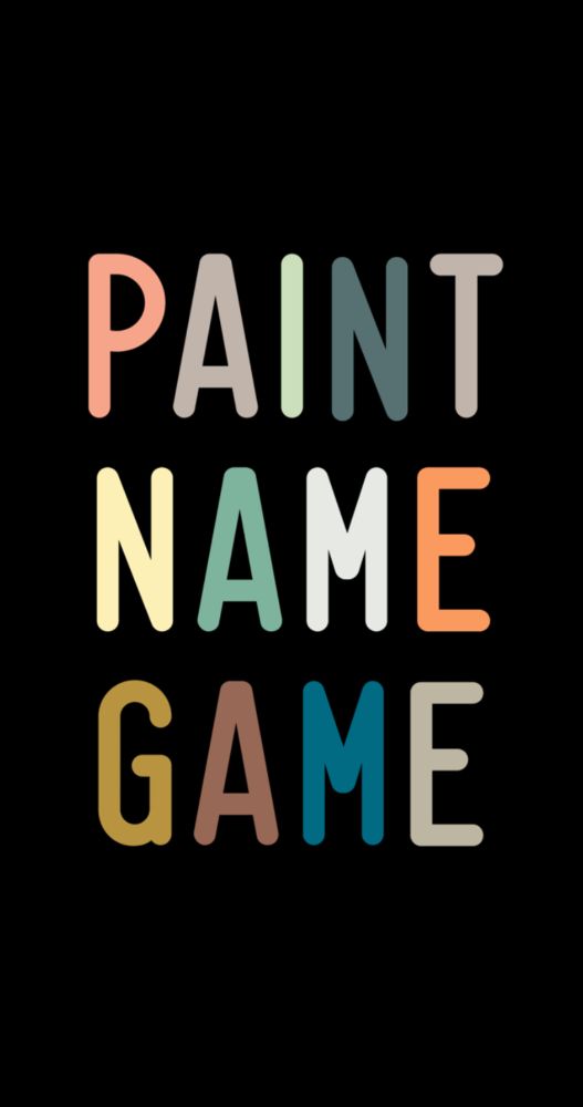 "Paint Name Game. " by Hogg