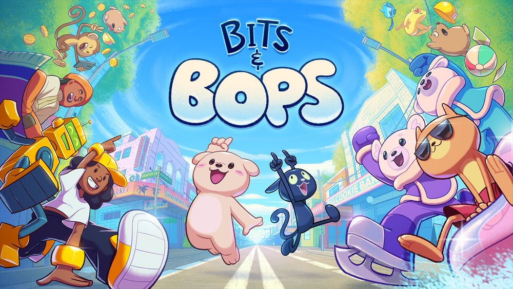 The "Bits & Bops" key art