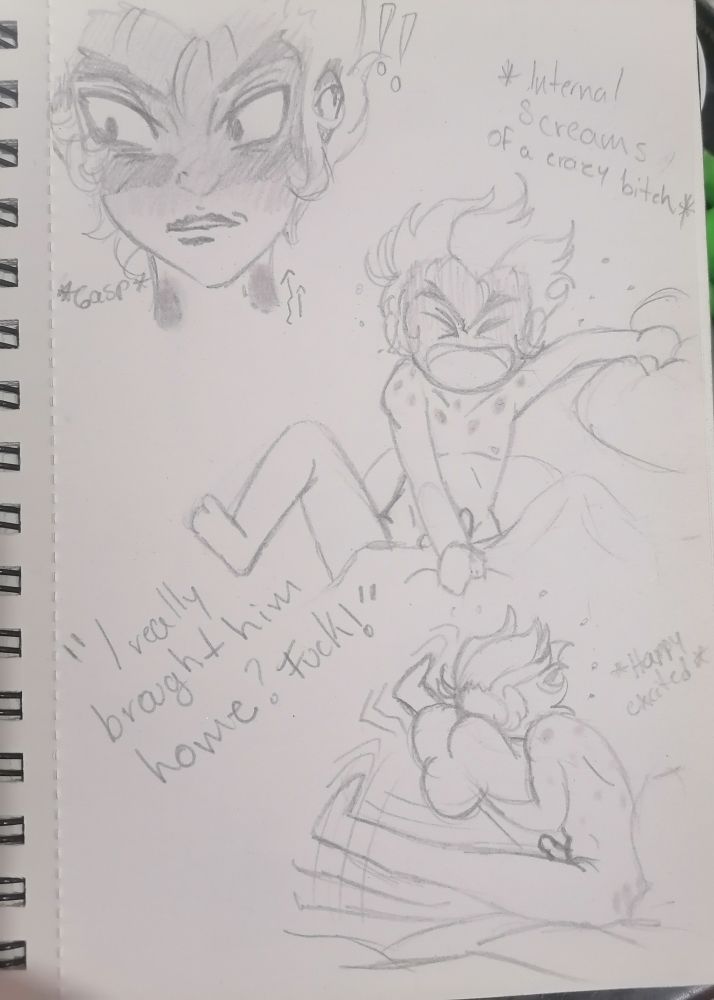 He's so excited, he can't believe it XD