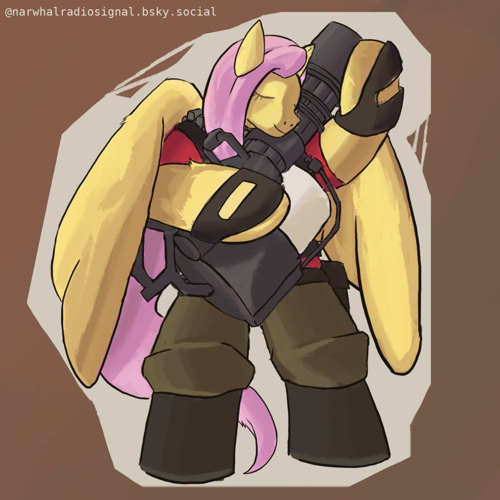 fluttershy has the Heavy from TeamForrtress 2