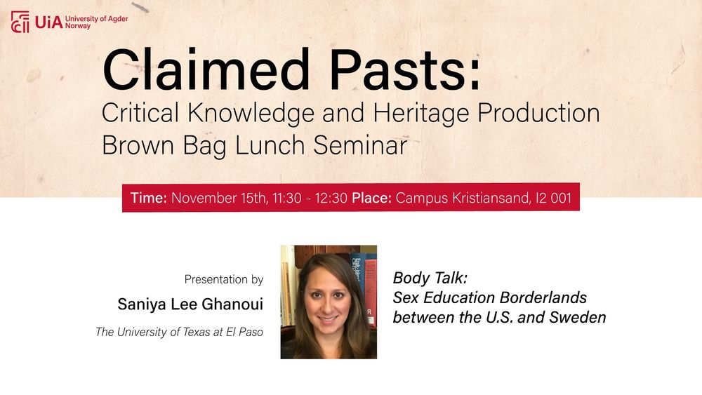 Poster for a regular lecture series called “Claimed Pasts”