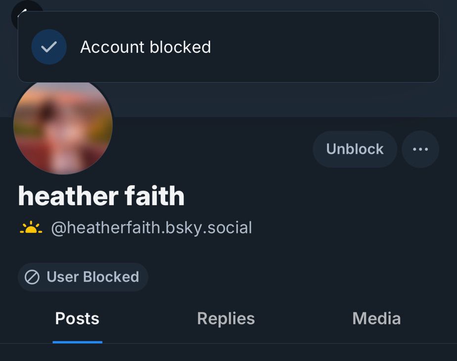blocked her funky ass