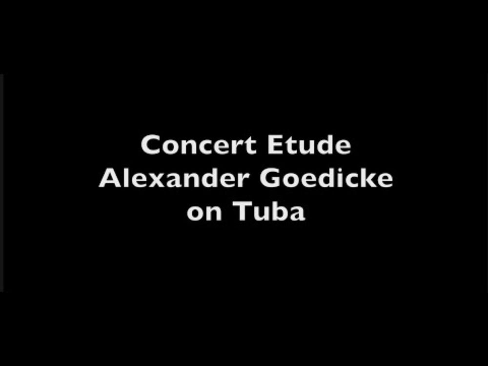 Concert Etude / Alexander Goedicke on Tuba