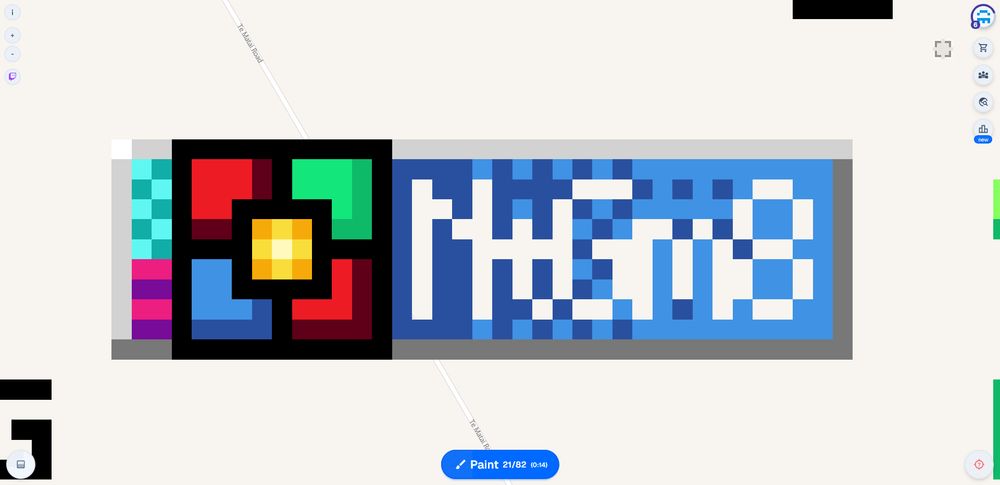 Wplace NtGm8 zoomed in. (Located in Palmerston North btw)