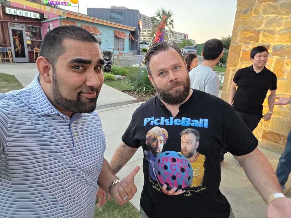 Danny with Jake and his shirt explained in the next photo