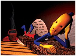 "R" stuck in cell, counting the days until Sexdick saves him.