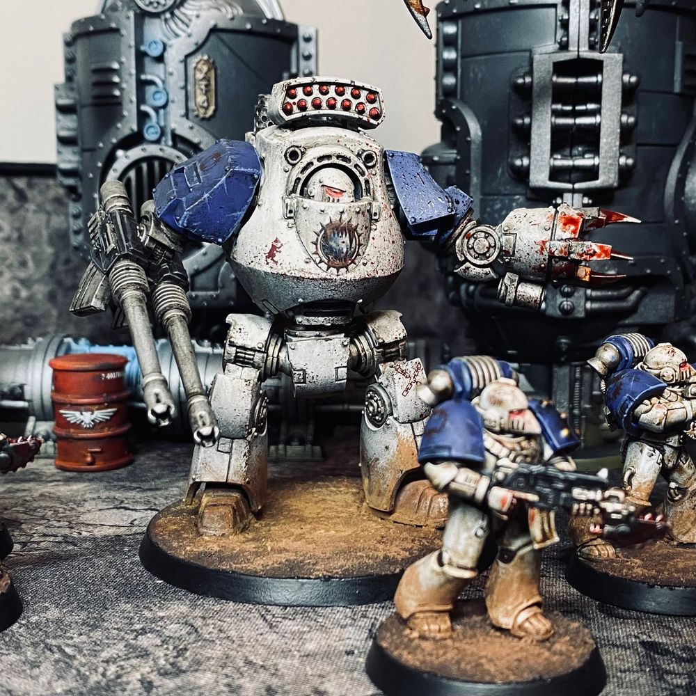White and blue heresy world eaters contemptor dreadnaught