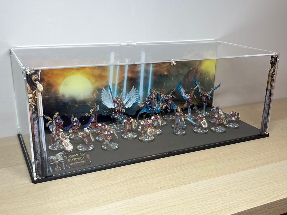 Stormcast eternals army in a wicked brick box