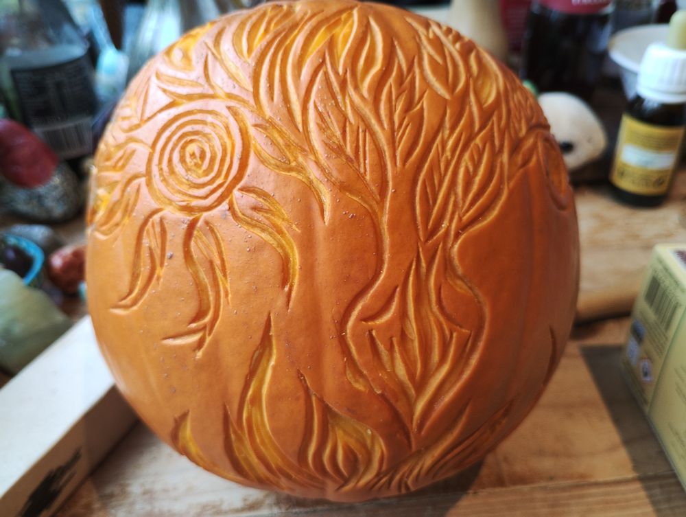 Carved jack-o'-lantern 