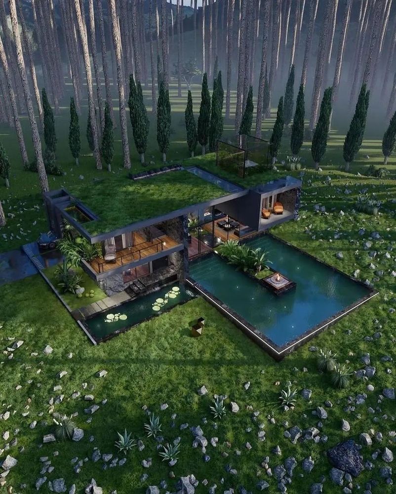 Entre bosques altos y naturaleza pura, este refugio moderno invita a desconectar y respirar tranquilidad. Imagina despertar rodeado de silencio y verde infinito. 🌲✨ #ArquitecturaNatural #EscapadaIdeal

#QuieroEstarAhi y #QuieroViajar