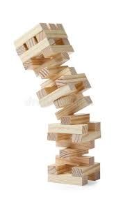 Falling Jenga tower