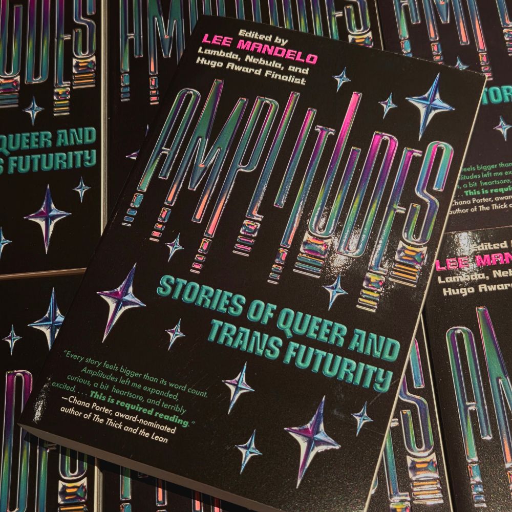 Cover for Amplitudes, a radiant glowing title 