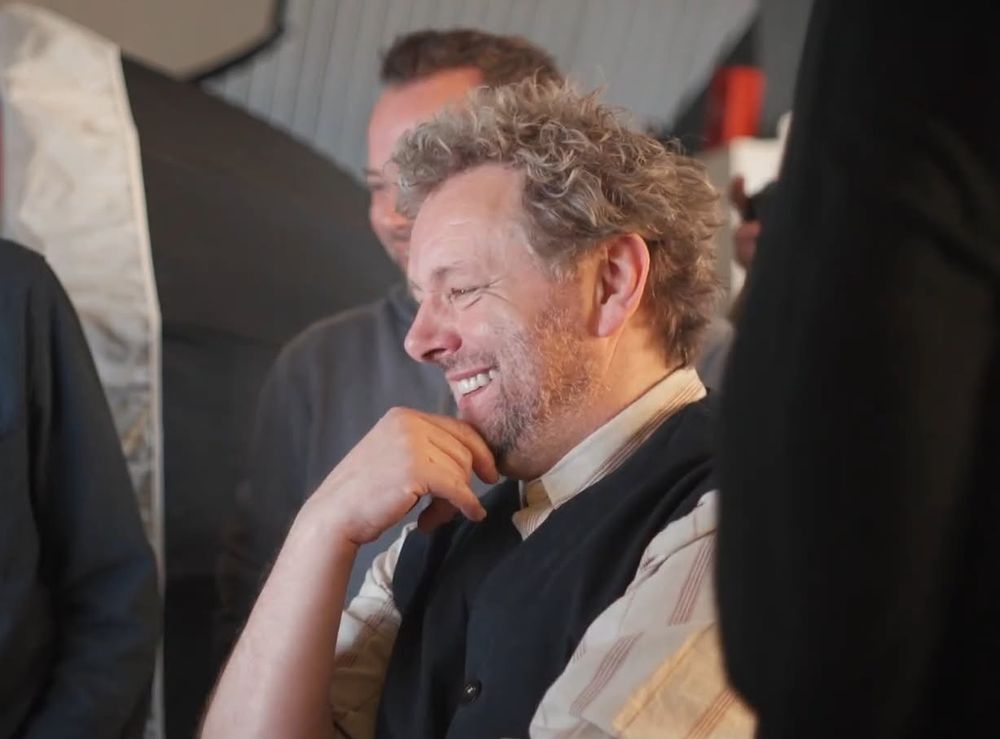 Michael Sheen side profile during the Our Town publicity shoot 