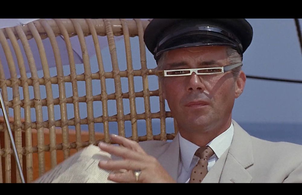 Dirk Bogarde's super-cool glasses in Modesty Blaise