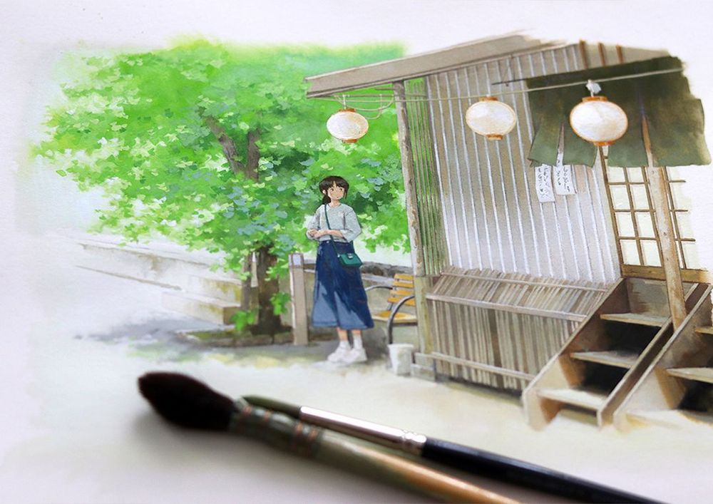 a photo of a traditional painting