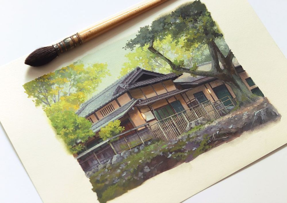 a photo of a traditional painting