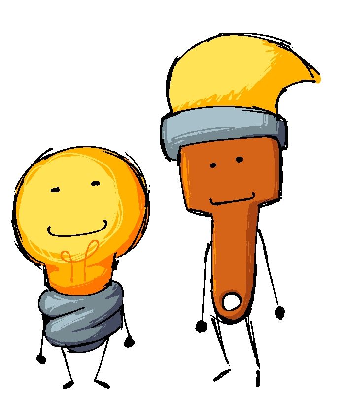 The two homosexuals, Lighbulb and Paintbrush from Inanimate Insanity