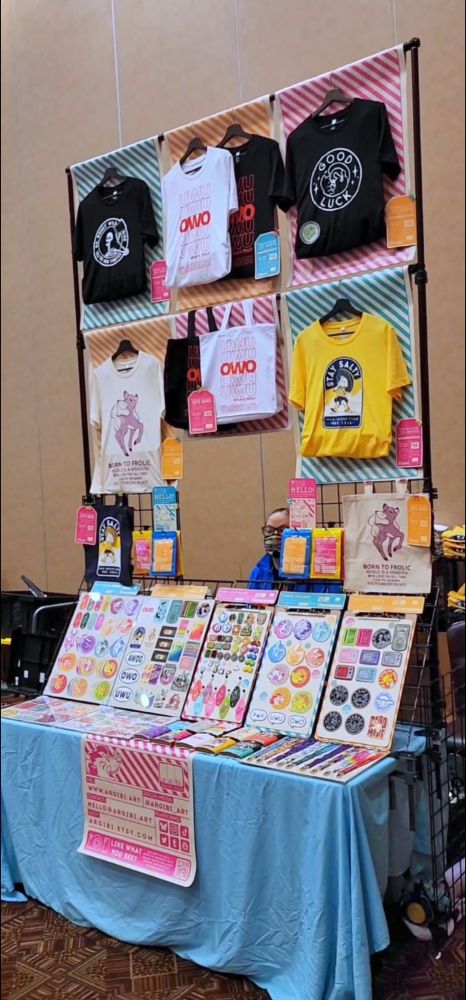 Our artist alley booth at Colossalcon 2024!