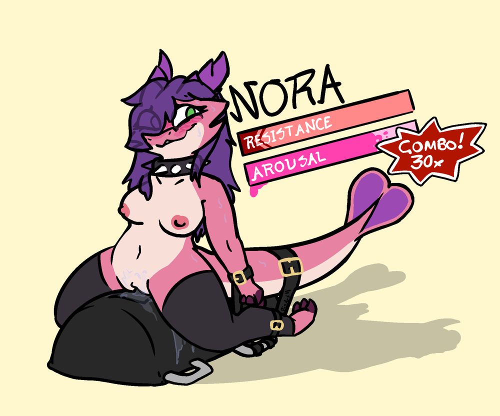 Nora bound and having 30 orgasms.