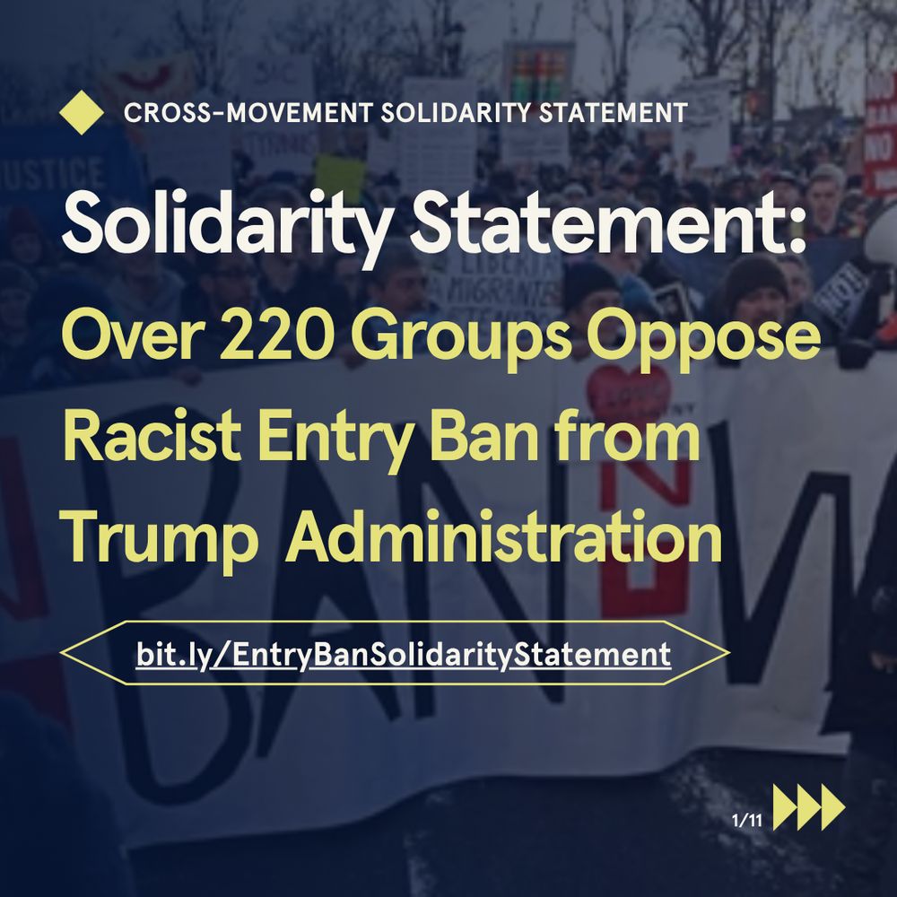 Solidarity Statement: Over 220 groups oppose racist entry ban from Trump admin