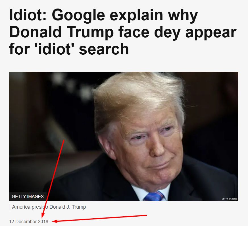 Cerchi "idiota" su google e compare Trump