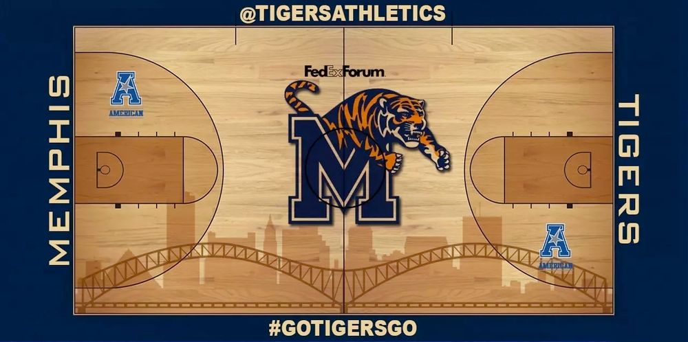 Former University of Memphis basketball court at FedExForum.