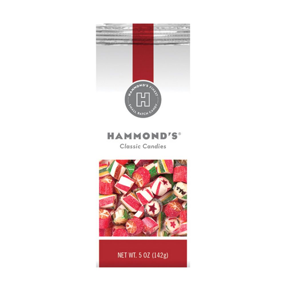 Hammond’s classic candies, Christmas art style hard candies 
