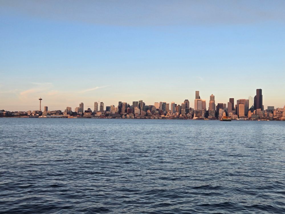Seattle skyline from the west Seattle Water Taxi 
