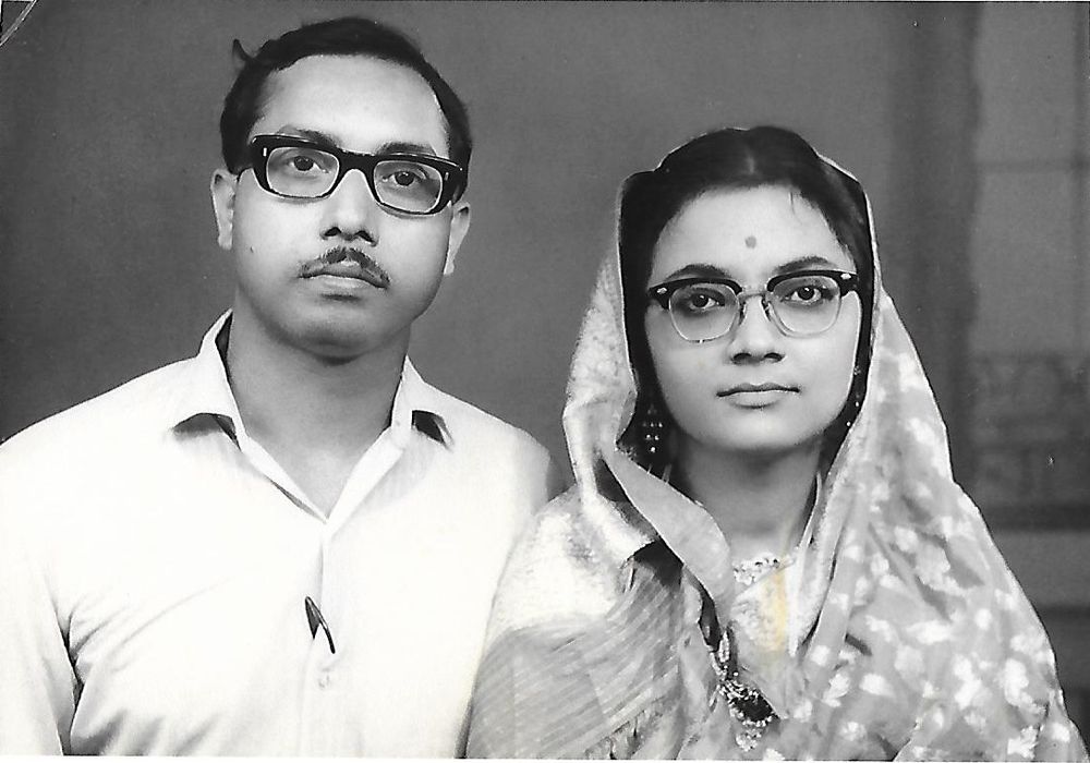 Professor Bimal Bhowmick and his wife, Dr Arparna Bhowmick, in the late 1960s, when they migrated to the UK