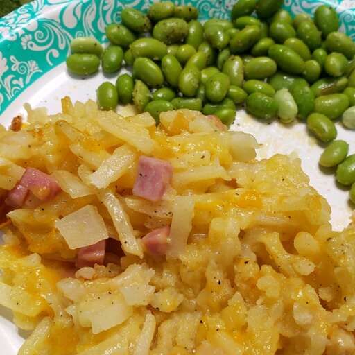 A well-lit photo of Restaurant-Style Hashbrown Casserole