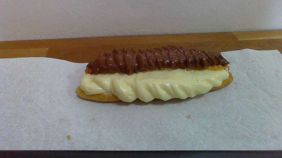 An enticing photograph of Eclairs