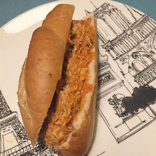 A photo of Slow Cooker Buffalo Chicken Sandwiches